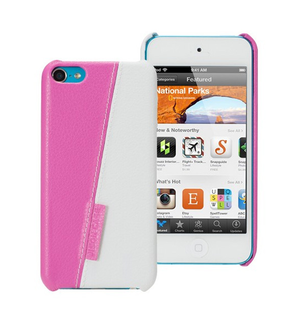 Чехол для iPod touch 5 Jisoncase двухцветный белый/розовый