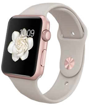 Apple Watch Sport 42mm with Stone Sport Band Rose Gold