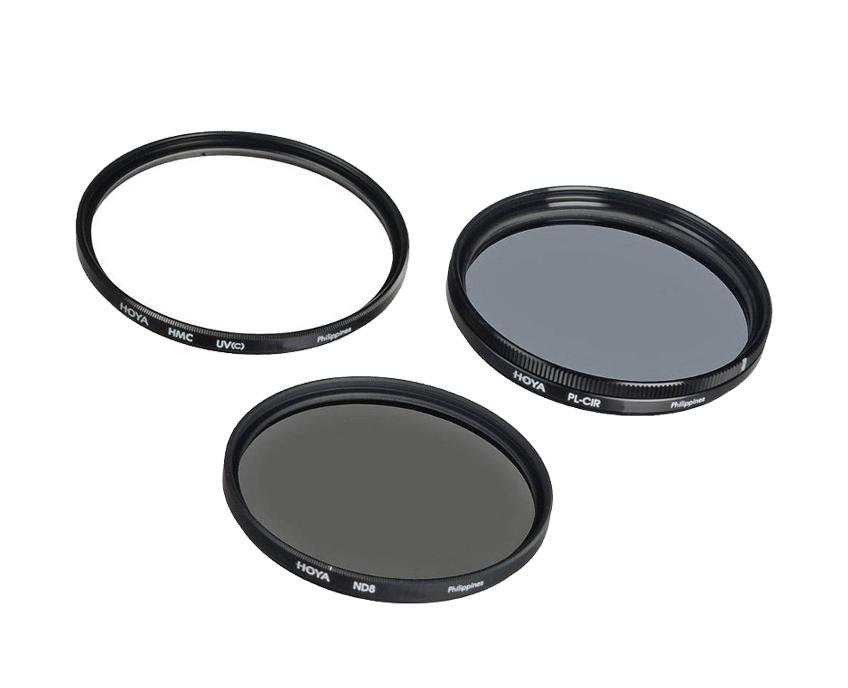 Светофильтр HOYA 55.0MM комплект DIGITAL FILTER KIT: UV (C) HMC MULTI, PL-CIR, NDX8 Светофильтр HOYA 55.0MM комплект DIGITAL FILTER KIT: UV (C) HMC MULTI, PL-CIR, NDX8Компактный и удобный набор фильтров HOYA Digital Filter Kit 55 mm обеспечит вас необходимым набором светофильтров, необходимых для качественной фотосъемки. В набор входит ультрафиолетовый фильтр HMC UV(C), поляризационный фильтр Pl-Cir и нейтрально-серый ...<br>