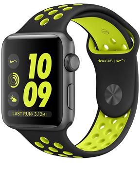 Apple Watch Nike+ 42mm Space Gray Aluminum Case with Black/Volt Nike Sport Band Apple Watch Nike+ 42mm Space Gray Aluminum Case with Black/Volt Nike Sport BandApple проделала большую работу над вторым поколением фирменных смарт-часов. Встроенный GPS, более яркий дисплей, водонепроницаемость — реальные плюсы девайса. Получайте напоминания, мотивирующие на новые достижения. Делитесь личными рекордами с единомышле...<br>