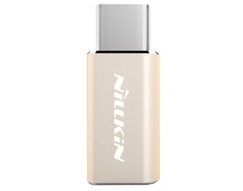 Адаптер Nilllkin micro-USB to Type-C gold Адаптер Nilllkin micro-USB to Type-C goldЭтот компактный адаптер обеспечивает совместимость бытовой электроники, оснащенной портом Type-C, с обычным MicroUSB кабелем.<br>