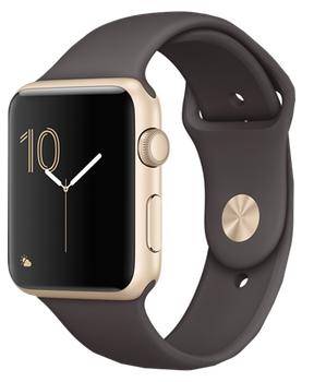 Apple Watch Series 1 42mm gold aluminium case with cocoa sport band Apple Watch Series 1 42mm gold aluminium case with cocoa sport bandApple Watch — не только модный аксессуар, но и продвинутый фитнес-тренер. Гаджет помогает активнее двигаться, улучшать самочувствие, делиться с друзьями своими рекордами. Эти изящные смарт-часы позволят быть в курсе событий, не доставая смартфон из карман...<br>