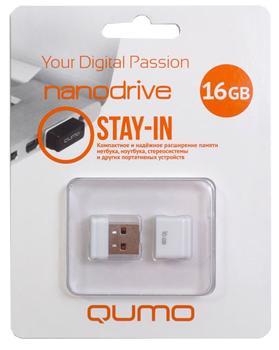USB-накопитель Qumo Nano USB 2.0 16GB 16 Gb USB-накопитель Qumo Nano USB 2.0 16GB 16 GbКомпактный, недорогой, практичный flash-накопитель предназначен для хранения и переноса данных.<br>