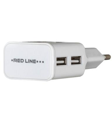 Сетевое зарядное устройство Red Line Lux 2 USB (модель Z2) 2.1A белый Сетевое зарядное устройство Red Line Lux 2 USB (модель Z2) 2.1A белыйЗУ Red Line Lux заряжает гаджеты от сети переменного тока. Наличие двух портов USB позволяет заряжать одновременно сразу два мобильных девайса.<br>