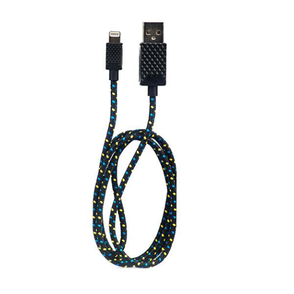 Кабель Lightning в тканевой оплетке QUMO Black Кабель Lightning в тканевой оплетке QUMO BlackКабель Qumo Lightning предназначен специально для портативной техники Apple, которая была выпущена после 2012 года. Такой кабель стал компактной заменой 30-контактного коннектора и может подключаться обеими сторонами. Он прекрасно подойдет для iPhone 5, 5...<br>