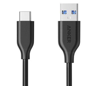 Кабель Anker USB3.0 to Type-C пластик и кевлар (A8163H11) 0.9 метра, черный