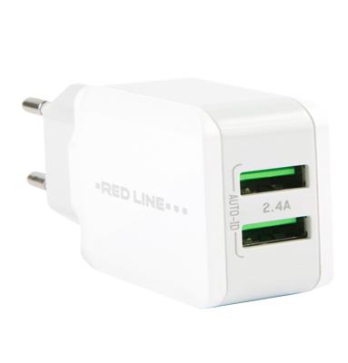 Сетевое зарядное устройство Red Line Superior 2 USB (модель Y2) 2.4A белый Сетевое зарядное устройство Red Line Superior 2 USB (модель Y2) 2.4A белыйМощное ЗУ, работающее от сети переменного тока, может заряжать 2 мобильных гаджета одновременно.<br>