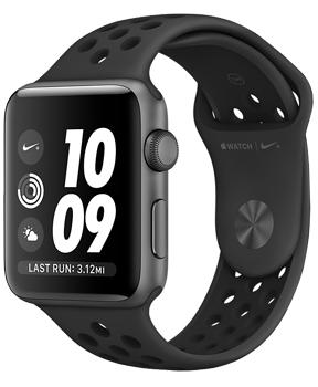 Apple Watch Nike+ 38mm Space Gray Aluminum Case with Anthracite/Black Nike Sport Band Apple Watch Nike+ 38mm Space Gray Aluminum Case with Anthracite/Black Nike Sport BandВот отличный помощник для тех, кто всерьез увлекается бегом. Регулярные пробежки станут еще интереснее вместе с Apple Watch Nike+. Модель относится ко второму поколению фирменных смарт-часов. Бренд проделал большую работу. Модель получила GPS, водонепрони...<br>