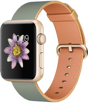 Apple Watch Sport 42mm with Woven Nylon Gold Royal Blue Apple Watch Sport 42mm with Woven Nylon Gold Royal BlueМодели популярной серии «Sport» — самые доступные смарт-часы в ассортименте престижного бренда. Относительно габаритная 42-мм модель предназначена для мужчин. Корпус ультрамодного гаджета выполнен из высококачественного алюминия и прочного стекла. Ремешки...<br>