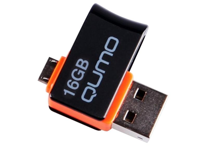 USB-накопитель Qumo Hybrid OTG MicroUSB+USB 16 Gb USB-накопитель Qumo Hybrid OTG MicroUSB+USB 16 GbКомпактный USB-накопитель хранит ваши данные: фотоснимки, музыку, видео, документы… С помощью флэшки легко перенести информацию с одного компьютера на другой. USB-накопитель — практичная вещь из разряда must have и отличный подарок.<br>