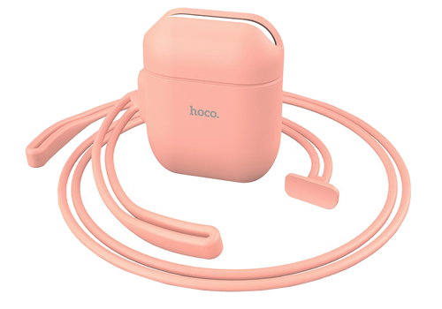 Чехол для Airpods силиконовый Hoco WB12 Pink