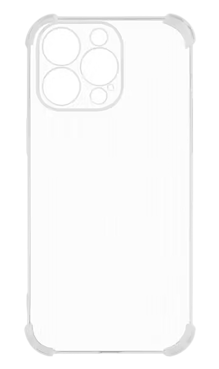 Накладка силикон iBox Crystal для iPhone 16 Pro, с усиленными углами (прозрачный)