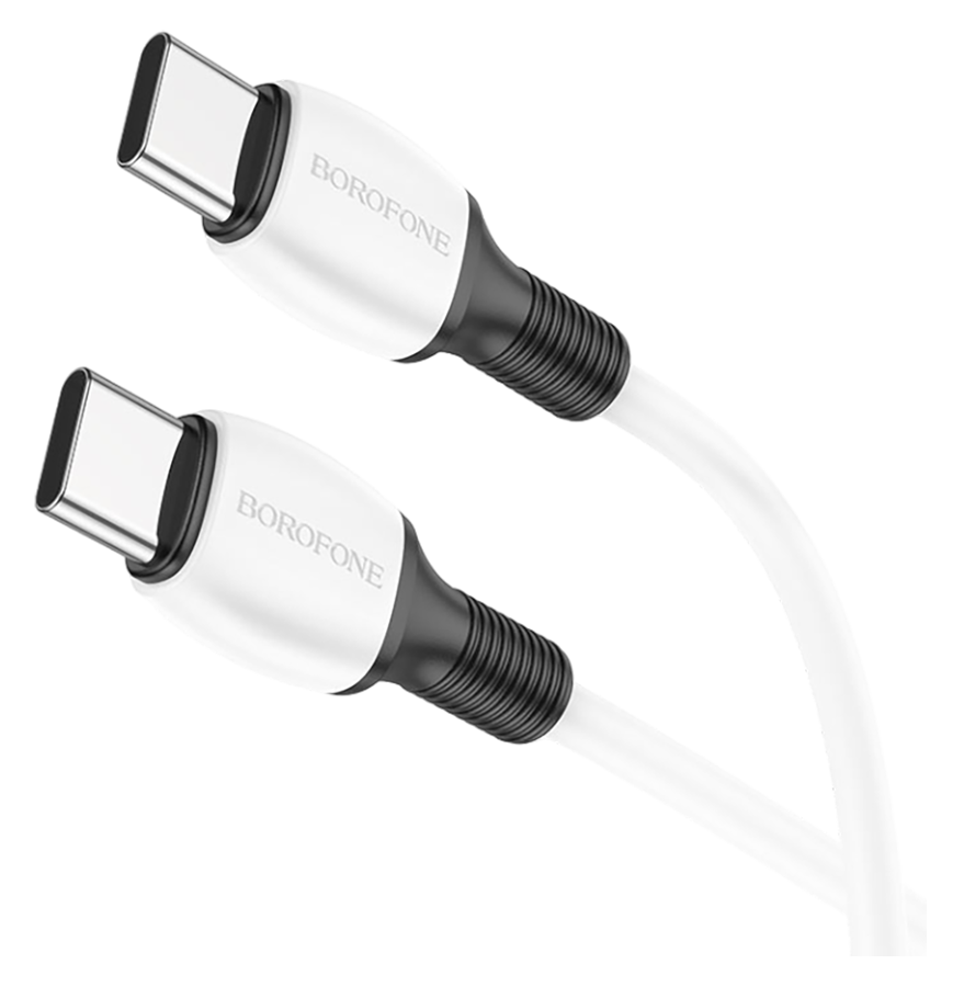 Кабель BOROFONE BX84 Rise PD Type-C to Type-C, 60W, 1м, PVC белый