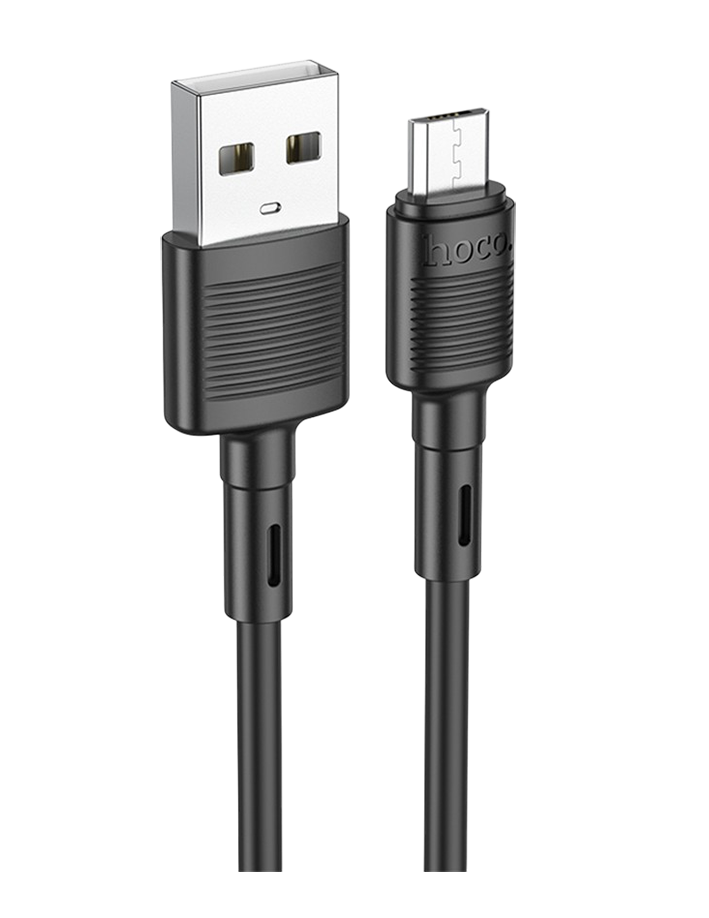 Кабель Hoco X83 Victory USB - MicroUSB 2.4A, 1m Black