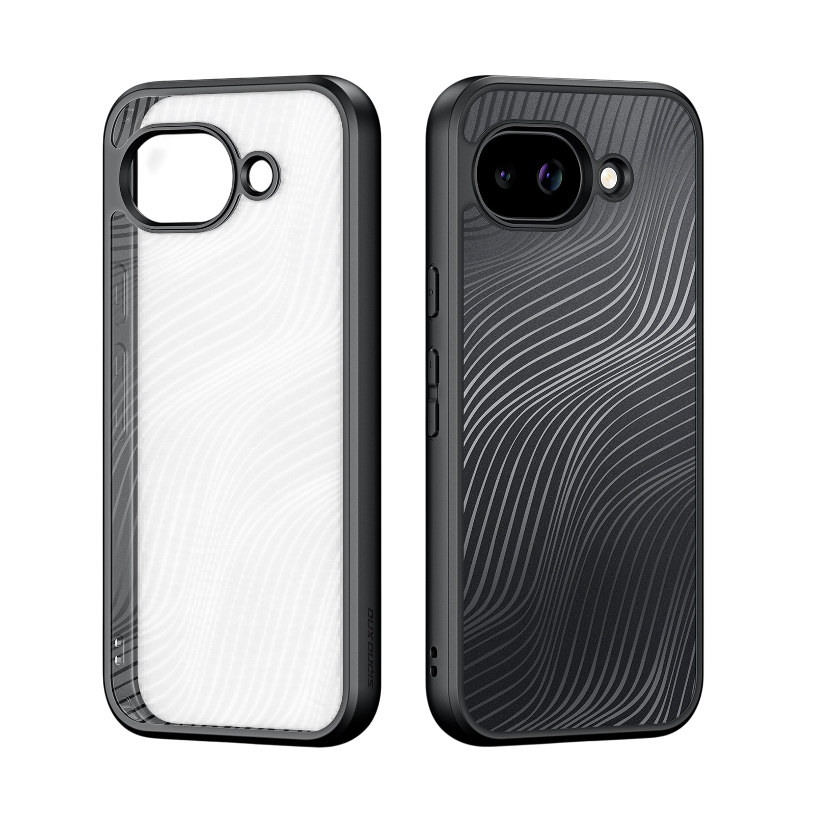 Чехол противоударный для Google Pixel 10a Dux Ducis серия Aimo Series Case, прозрачный с черными рам