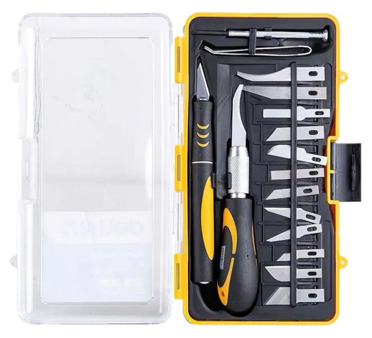Набор многофункциональных ножей Xiaomi Deli Utility Knife 16 сменных лезвий (DL-DP1)