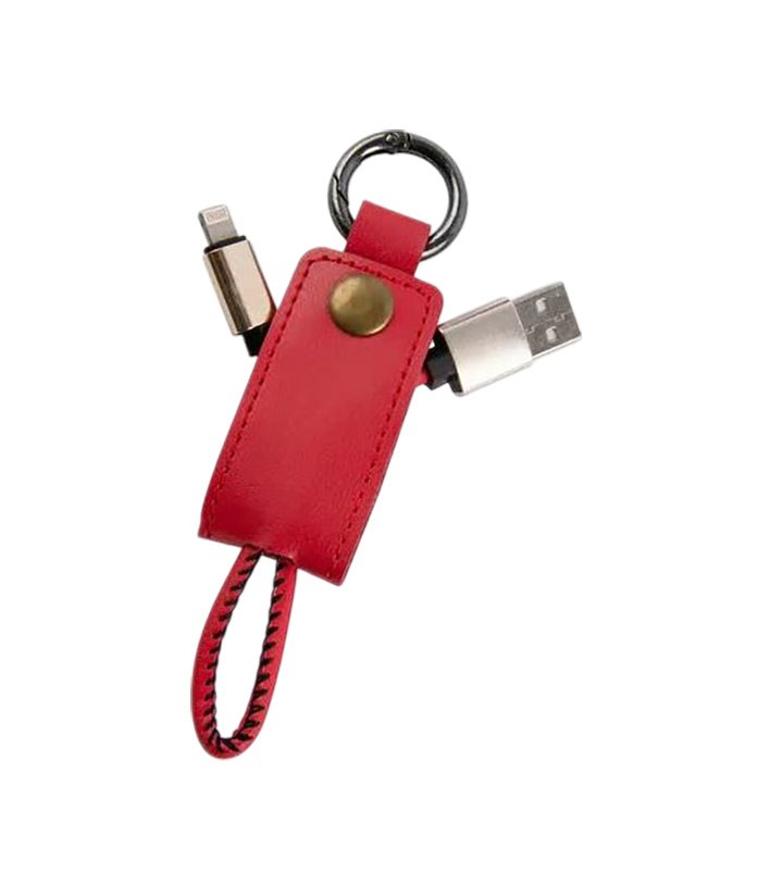 Кабель-брелок MB Mobility USB – Lightning, 25 см, красный