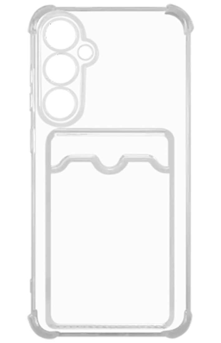 Накладка силикон iBox Crystal для Samsung Galaxy S25+, с кардхолдером, прозрачный