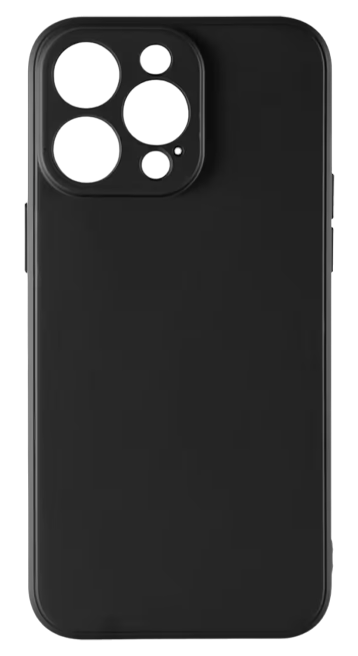 Накладка силикон iBox Case для iPhone 15 Pro Max, с защитой камеры и подложкой, черный