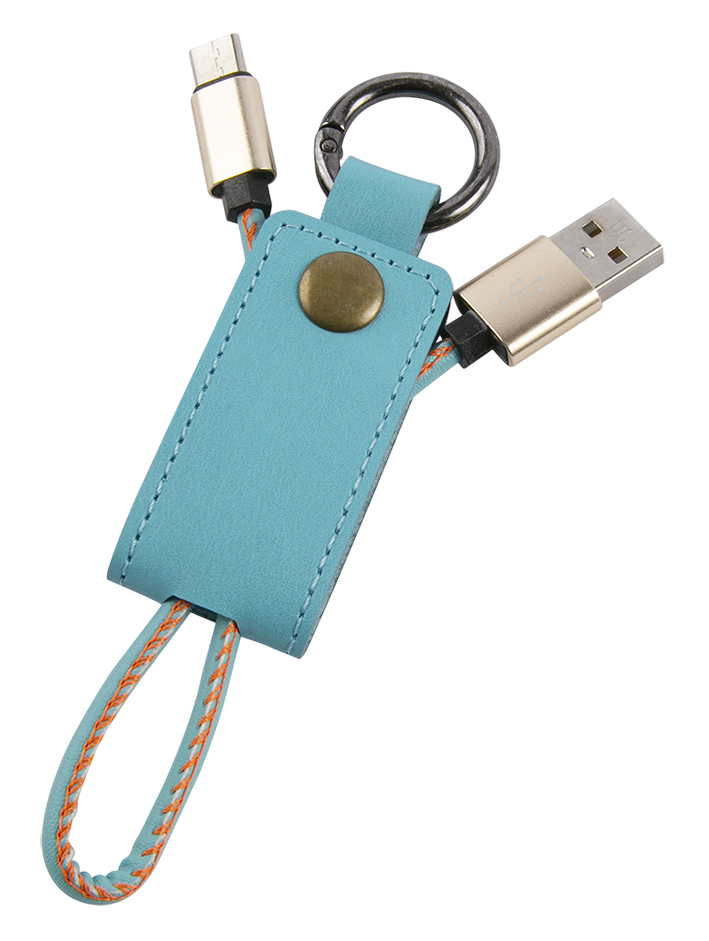 Кабель-брелок MB Mobility USB – Type-C, 25 см, голубой