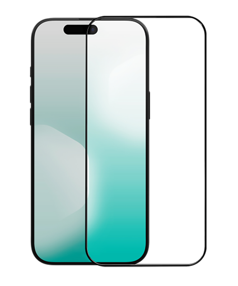 Стекло защитное для iPhone Air, G-Rhino, тонкие черные рамками и олеофобное покрытие