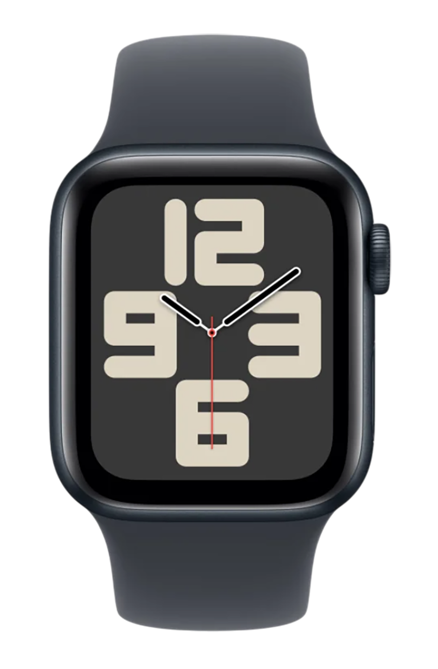 Apple Watch SE (2024) 44mm Midnight Aluminium Case with Midnight Sport Band (M/L) — фото 8