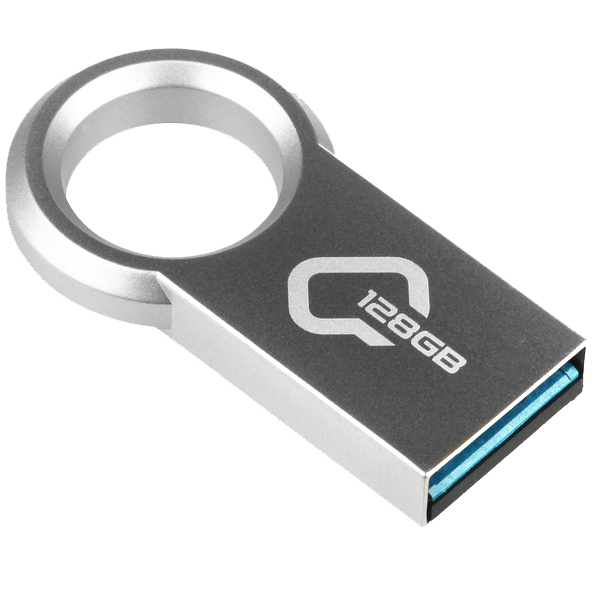 USB-накопитель Qumo Ring USB 3.0 128GB Metallic