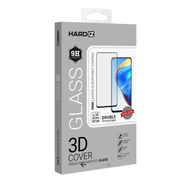 Стекло защитное для Xiaomi Mi 10T/10T Pro/10T Lite Full Screen Hardiz (3D) черное