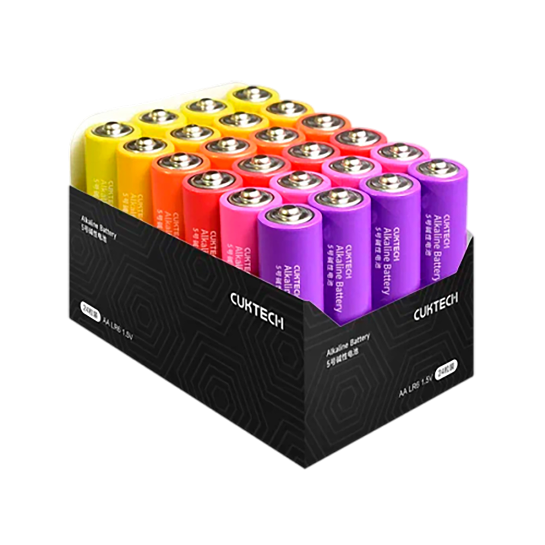 Батарейки алкалиновые Xiaomi CUKTECH LR6 1.5V тип AA 24 шт. B08 (цветные)