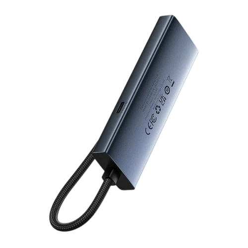 Хаб Baseus UltraJoy Series 4-Port HUB USB-C to USB 3.0*4+USB-C 5V (B0005280B811-08) Gray