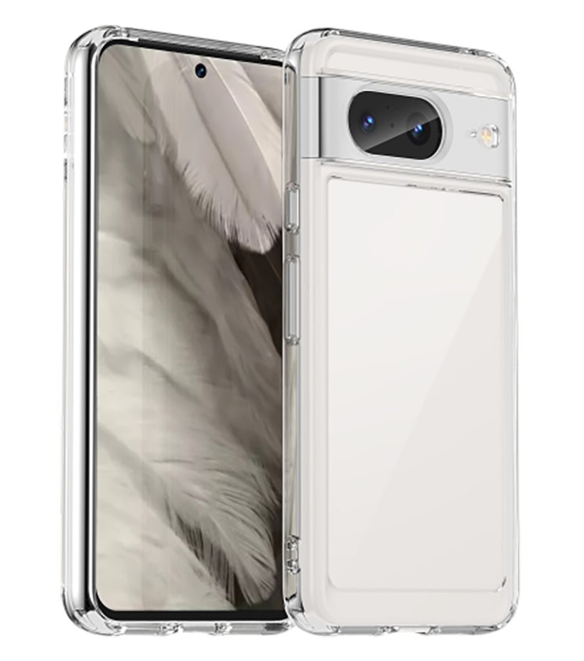Чехол для Google Pixel 8 Caseport серия Fusion, усиленный с мягкими рамками, прозрачный