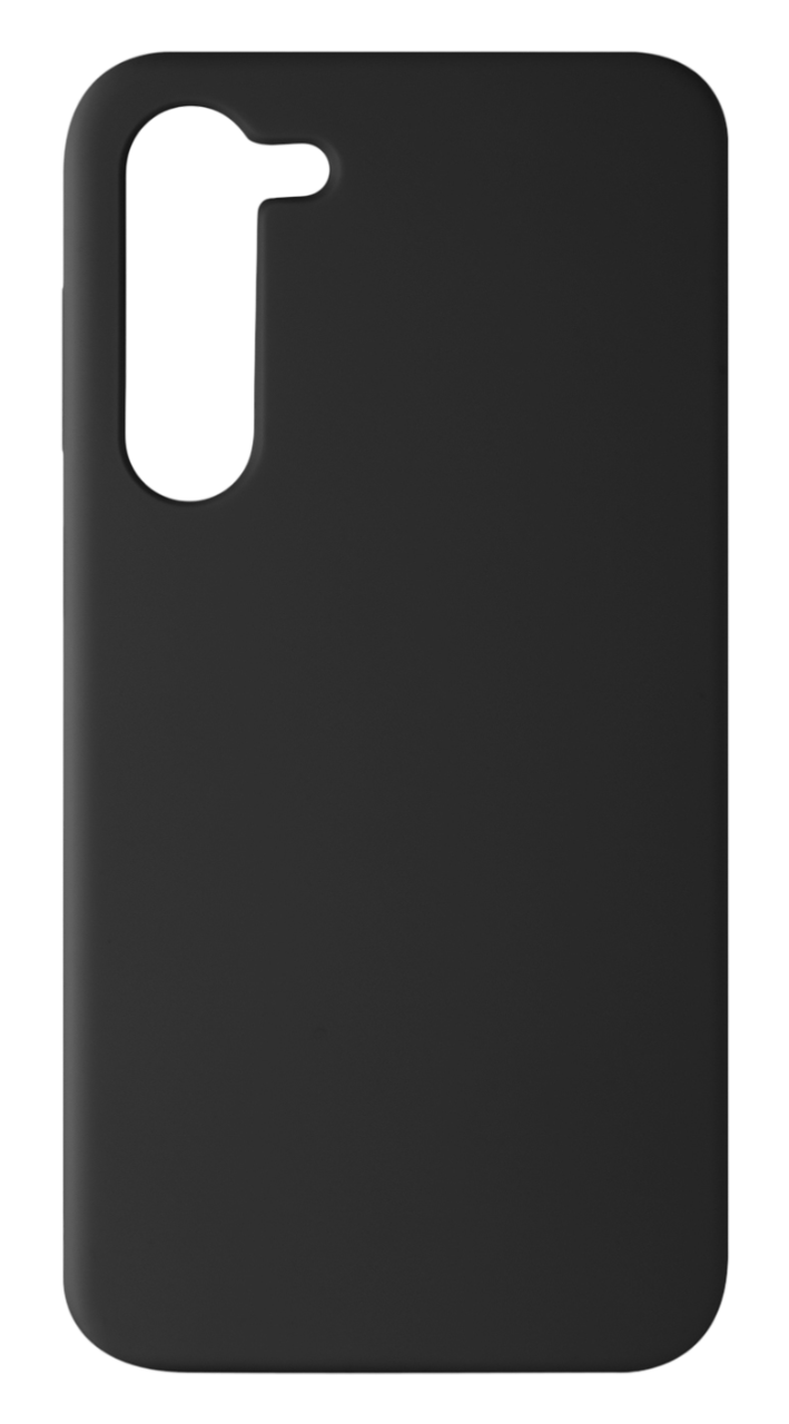 Чехол силиконовый для Samsung Galaxy S23+ с микрофиброй, черный