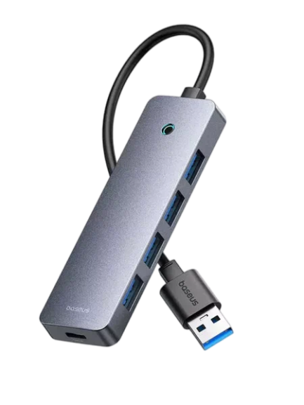 Хаб Baseus UltraJoy Series 4-Port HUB Lite 100см (USB-A - USB 3.0*4+USB-C 5V) B0005280B811-02