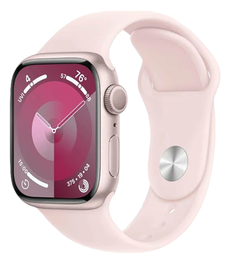 Apple Watch Series 9 GPS 41mm Aluminium Case with Pink/Light Pink Sport Band S/M (MR933) фото 1