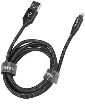 Кабель Lightning Hardiz Tetron Series 1.2 метра черный