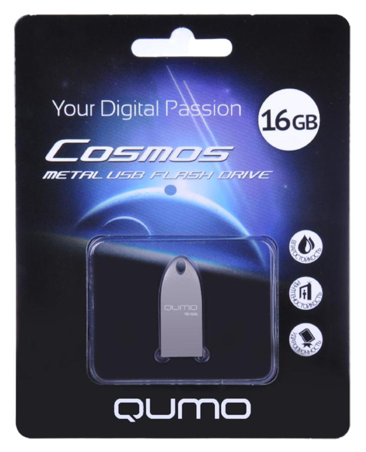 USB-накопитель QUMO Cosmos 16GB, Silver фото 1