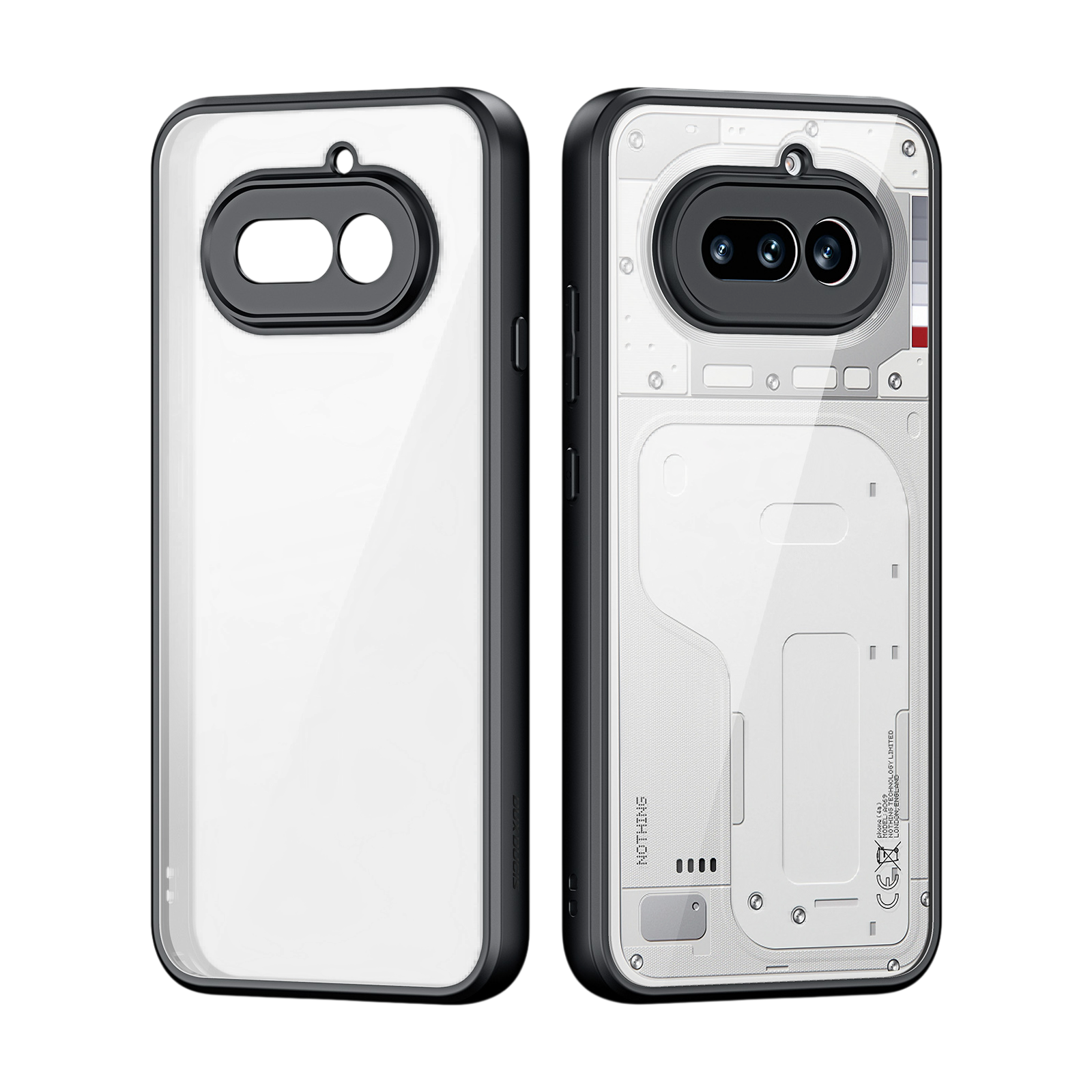 Чехол для Nothing Phone 4a, Dux Ducis, серия Aimo Series, прозрачный с черными рамками