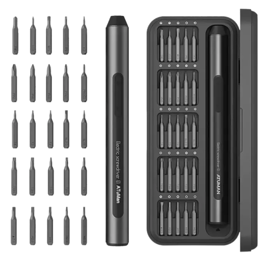 Электрическая отвертка Xiaomi DUKA ATuMan E1 Electric Precisoon Screwdriver Set EU Black