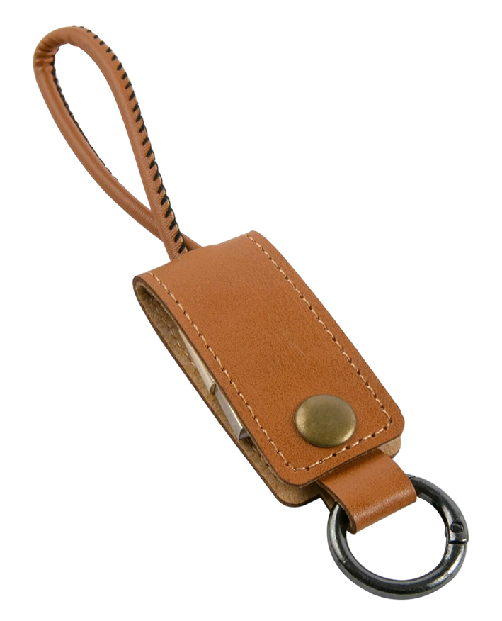 Кабель-брелок MB Mobility USB – Lightning, 25 см, коричневый