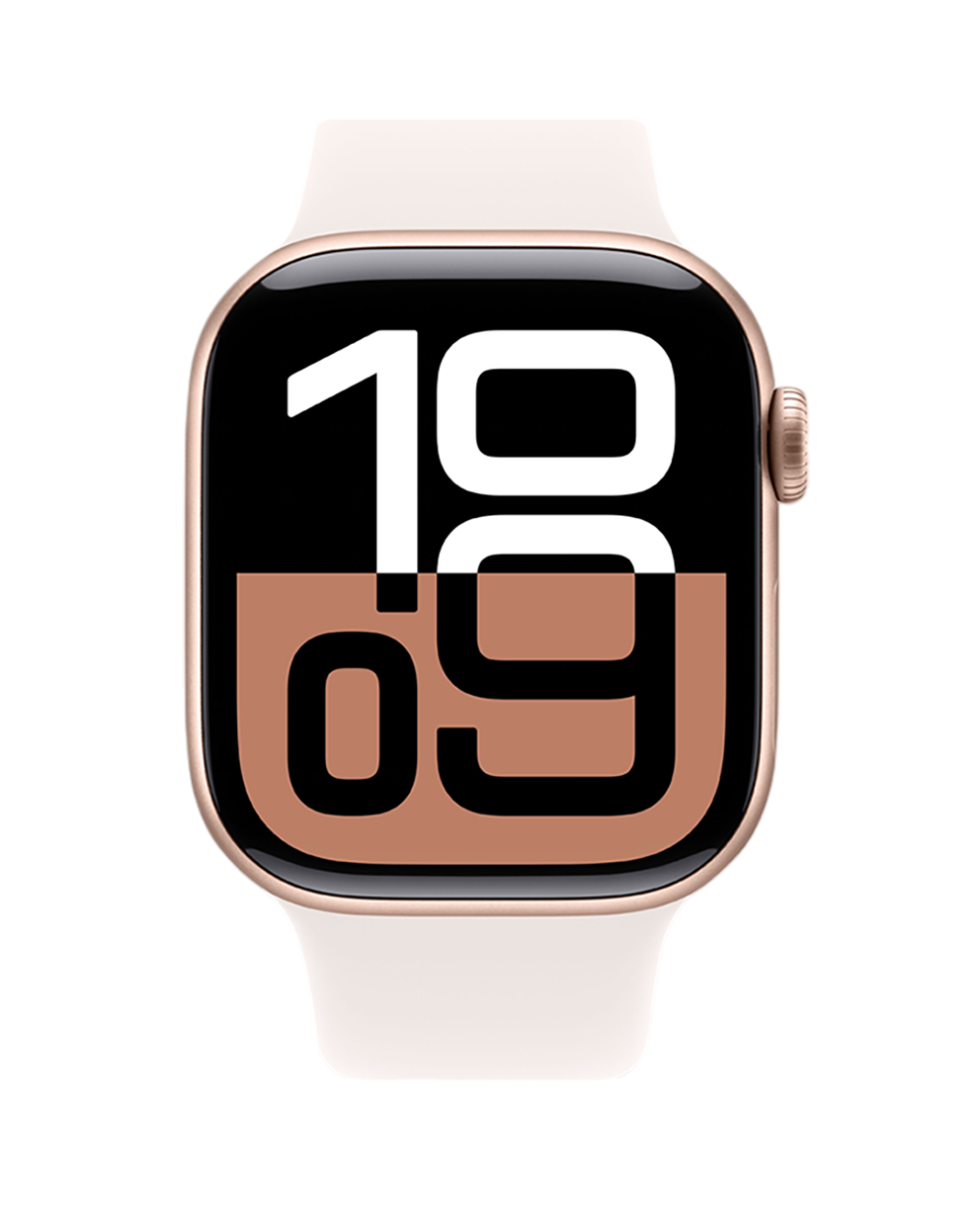 Apple Watch Series 10 GPS 42mm Aluminium Case with Rose Gold/Light Blush Sport Band S/M (MWWH3) фото 2