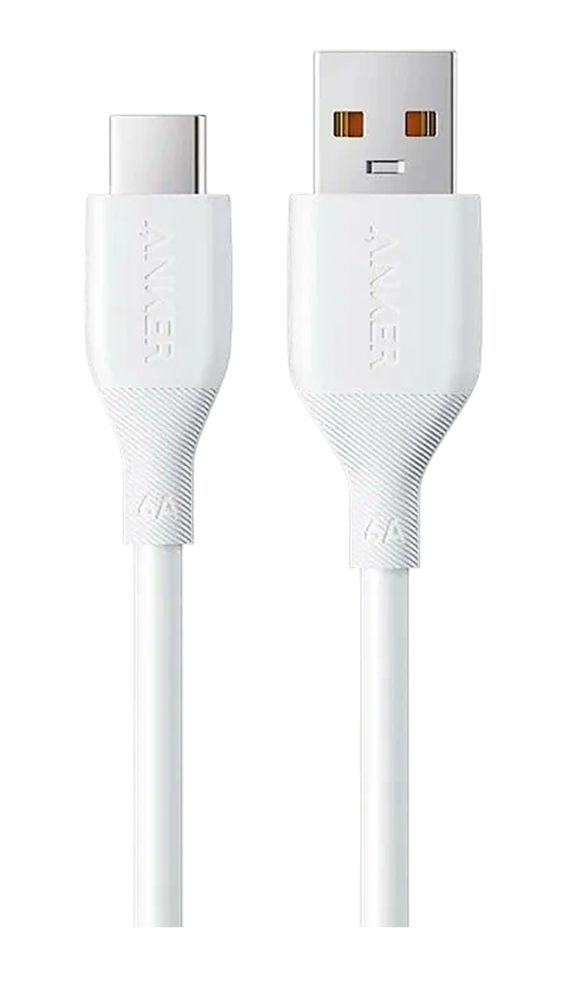 Кабель Anker USB-A  to USB-C 1m 6A TPE (A8001), белый