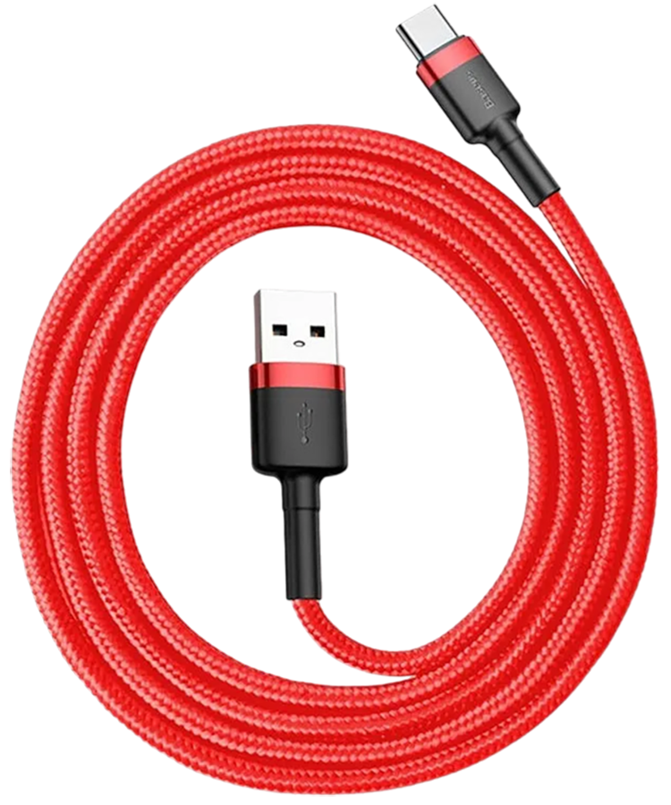 Кабель Baseus Cafule Cable Usb to Type-C 3A 2M Красный