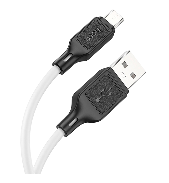 Кабель Hoco X90 Cool USB - MicroUSB, 2.4A, 1.0м белый