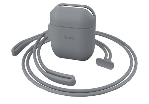 Чехол для Airpods силиконовый Hoco WB12 Grey фото 1