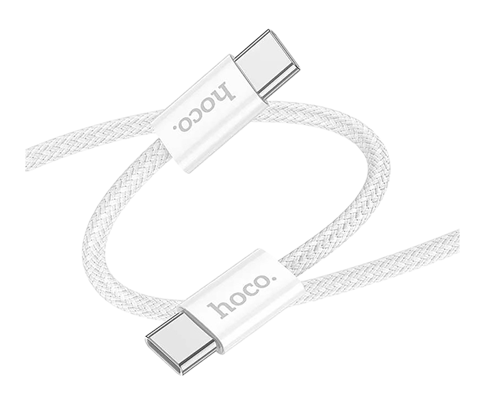 Кабель HOCO X104 Source 60W charging data cable Type-C to Type-C 1m White