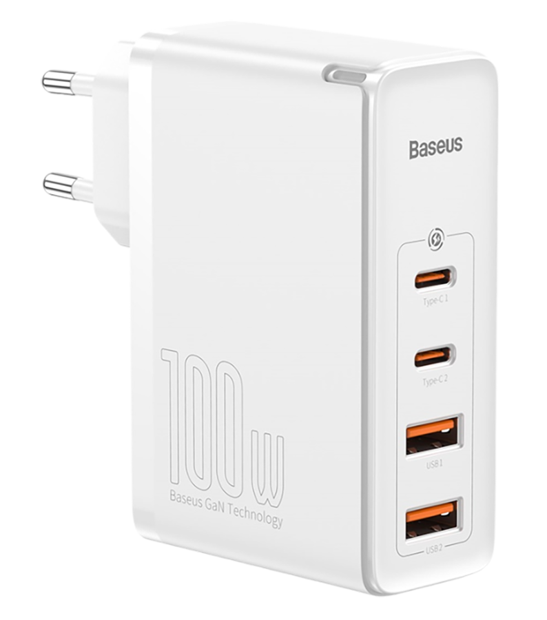 Зарядное устройство Baseus GaN2 Pro Quick Charger 2C+2U 100W (CCGAN2P-L02) белый фото 1