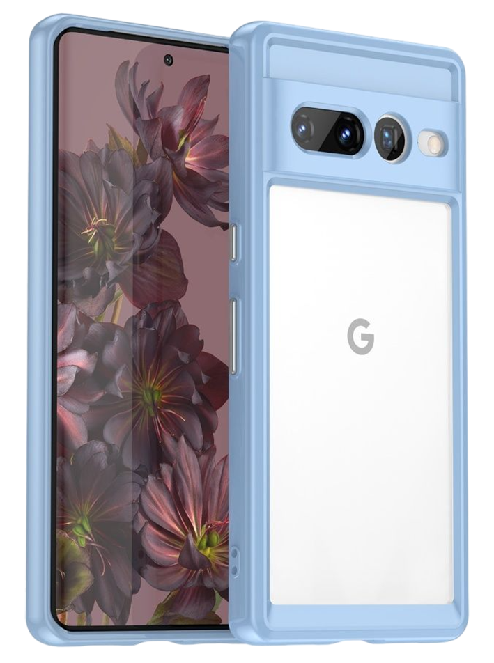 Чехол для Google Pixel 7 Pro Caseport противоударный с синими рамками фото 1