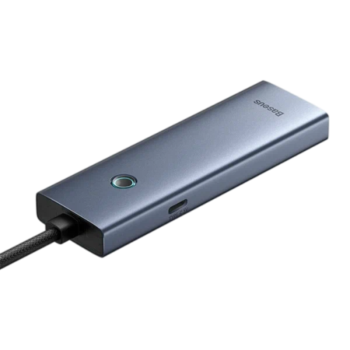 Хаб Baseus UltraJoy Series 4-Port HUB USB-C to USB 3.0*4+USB-C 5V (B0005280B811-08) Gray