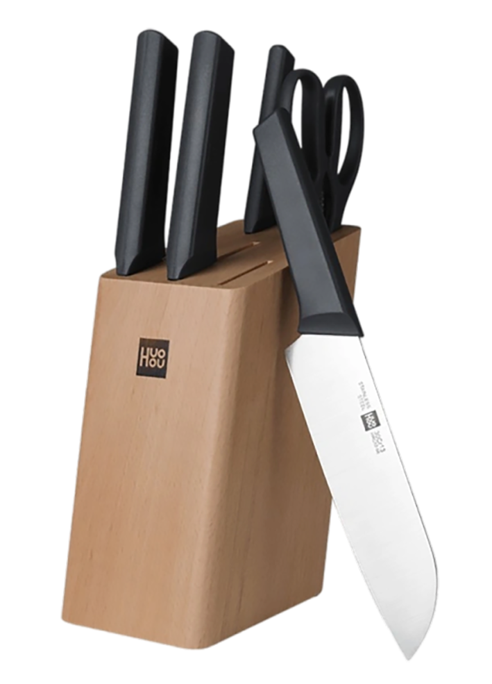Набор ножей Xiaomi Huo Hou Fire Kitchen Steel Knife Set с подставкой (HU0057) — купить у 1CLICK RU