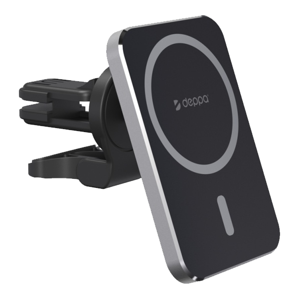 Автомобильный держатель Deppa Mage Safe Qi для iPhone, магнитный Black